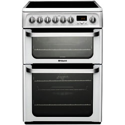 Hotpoint HUE62PS Electric Cooker, White